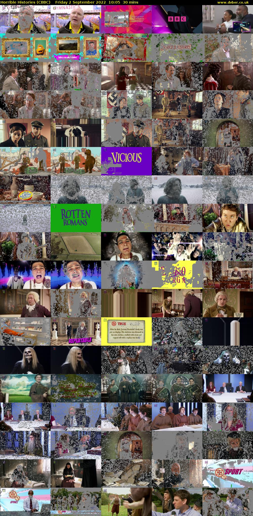 Horrible Histories (CBBC) Friday 2 September 2022 10:05 - 10:35