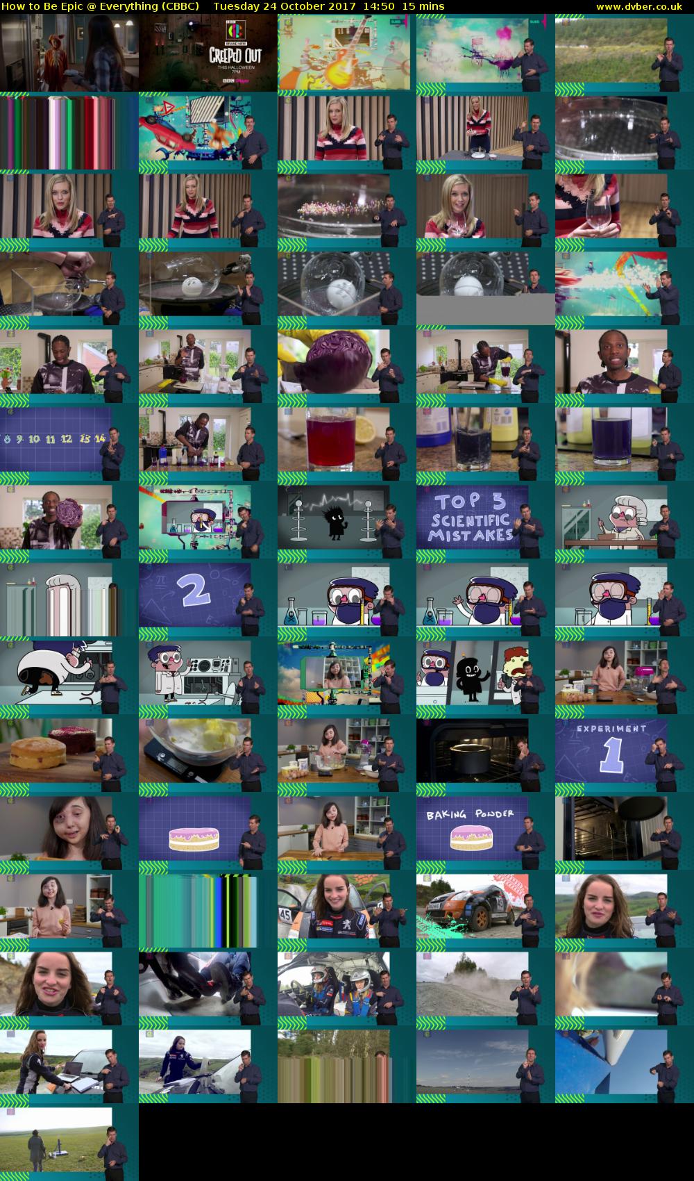 How to Be Epic @ Everything (CBBC) Tuesday 24 October 2017 14:50 - 15:05
