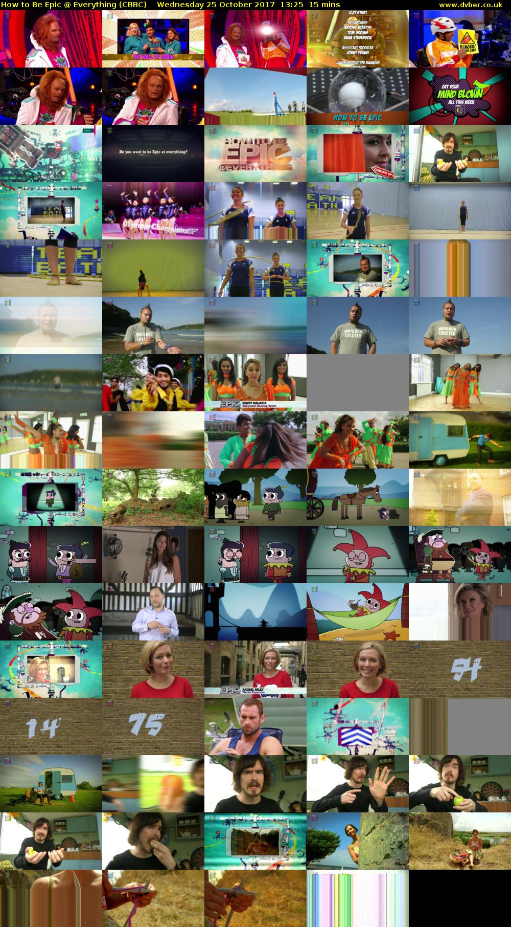 How to Be Epic @ Everything (CBBC) Wednesday 25 October 2017 13:25 - 13:40