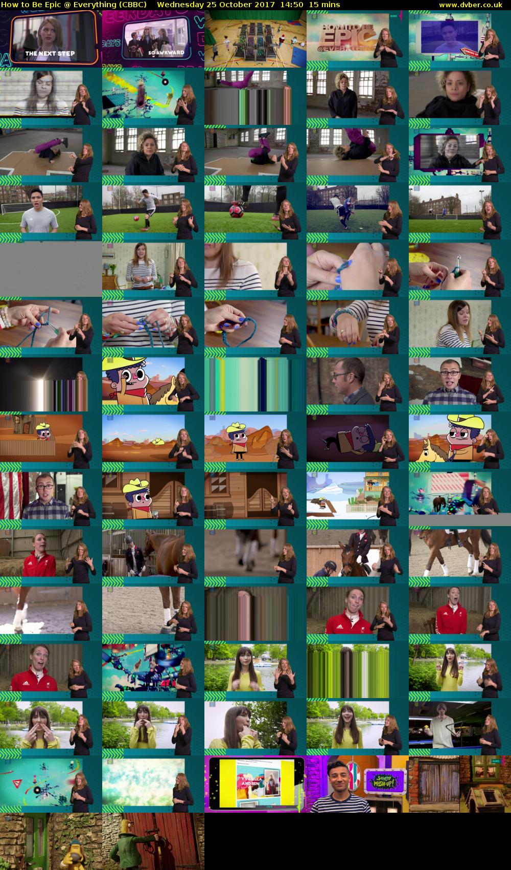 How to Be Epic @ Everything (CBBC) Wednesday 25 October 2017 14:50 - 15:05
