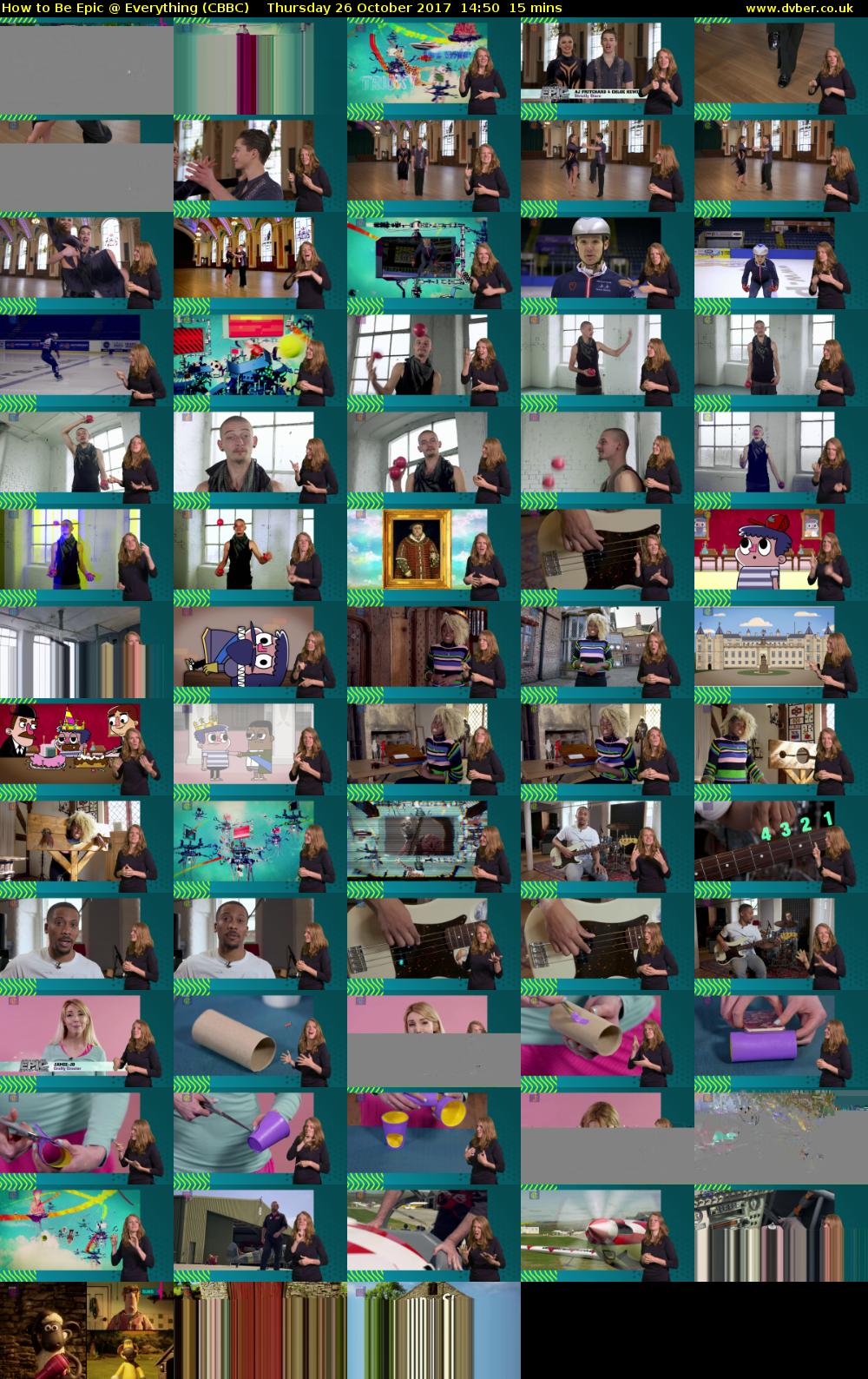 How to Be Epic @ Everything (CBBC) Thursday 26 October 2017 14:50 - 15:05