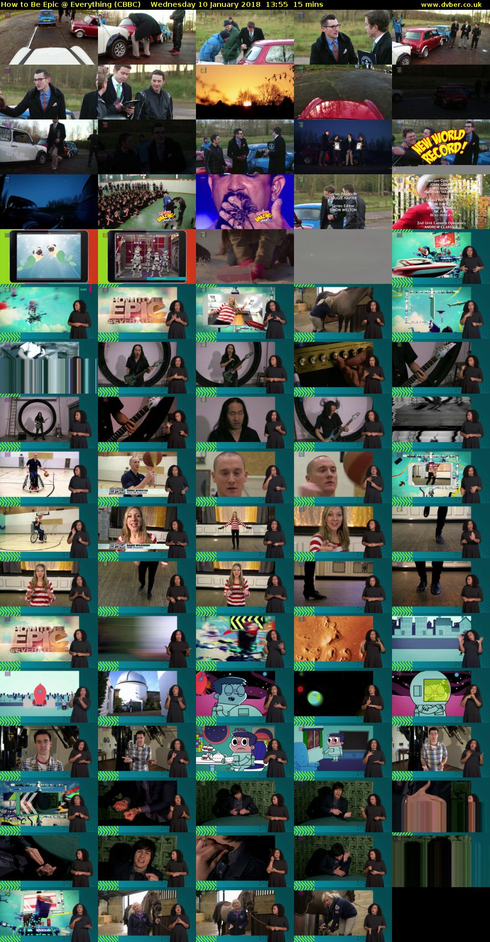 How to Be Epic @ Everything (CBBC) Wednesday 10 January 2018 13:55 - 14:10