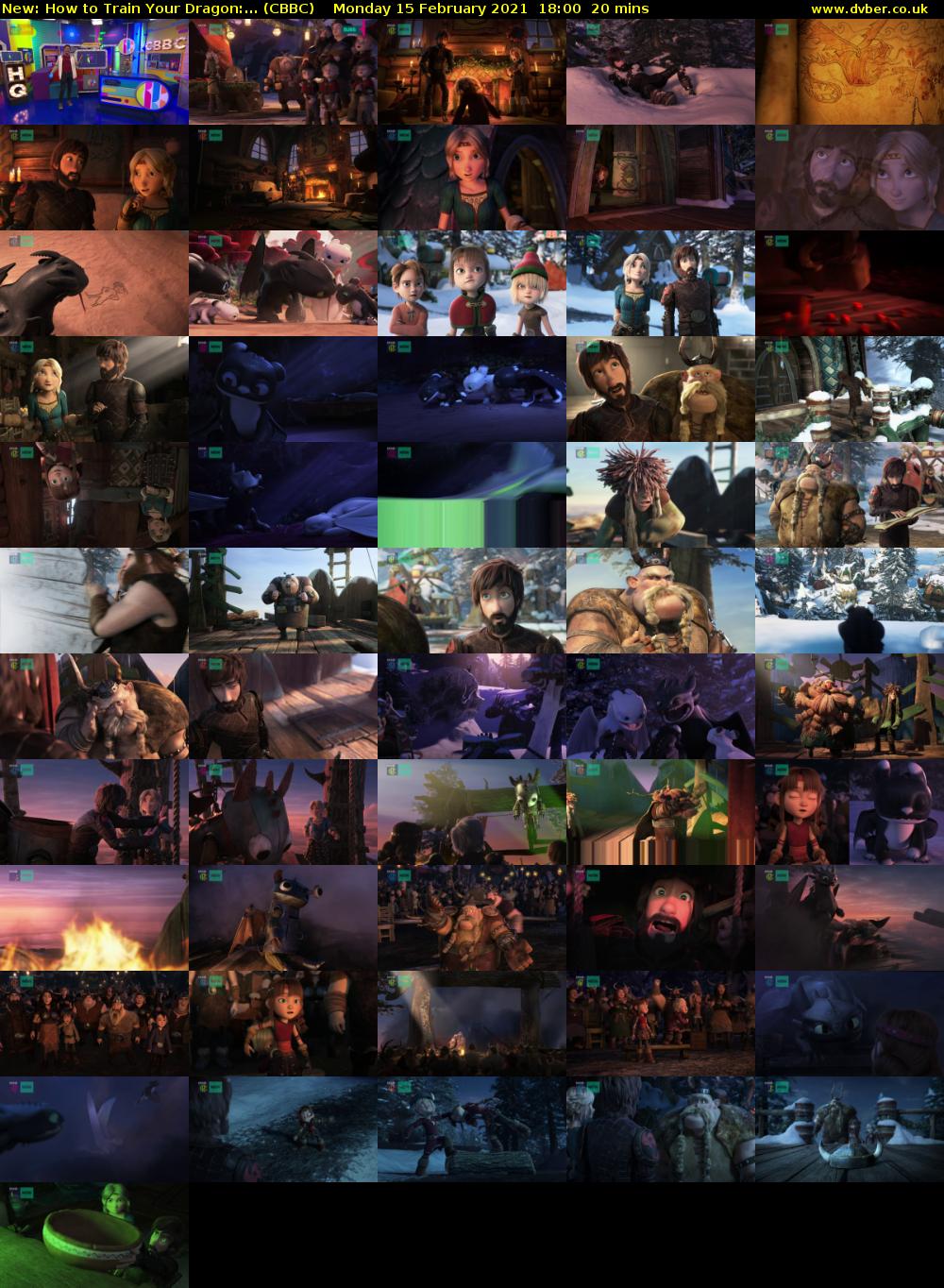 How to Train Your Dragon:... (CBBC) Monday 15 February 2021 18:00 - 18:20