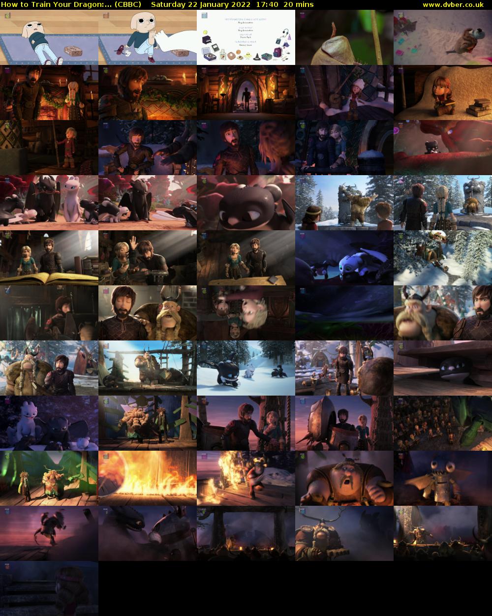 How to Train Your Dragon:... (CBBC) Saturday 22 January 2022 17:40 - 18:00