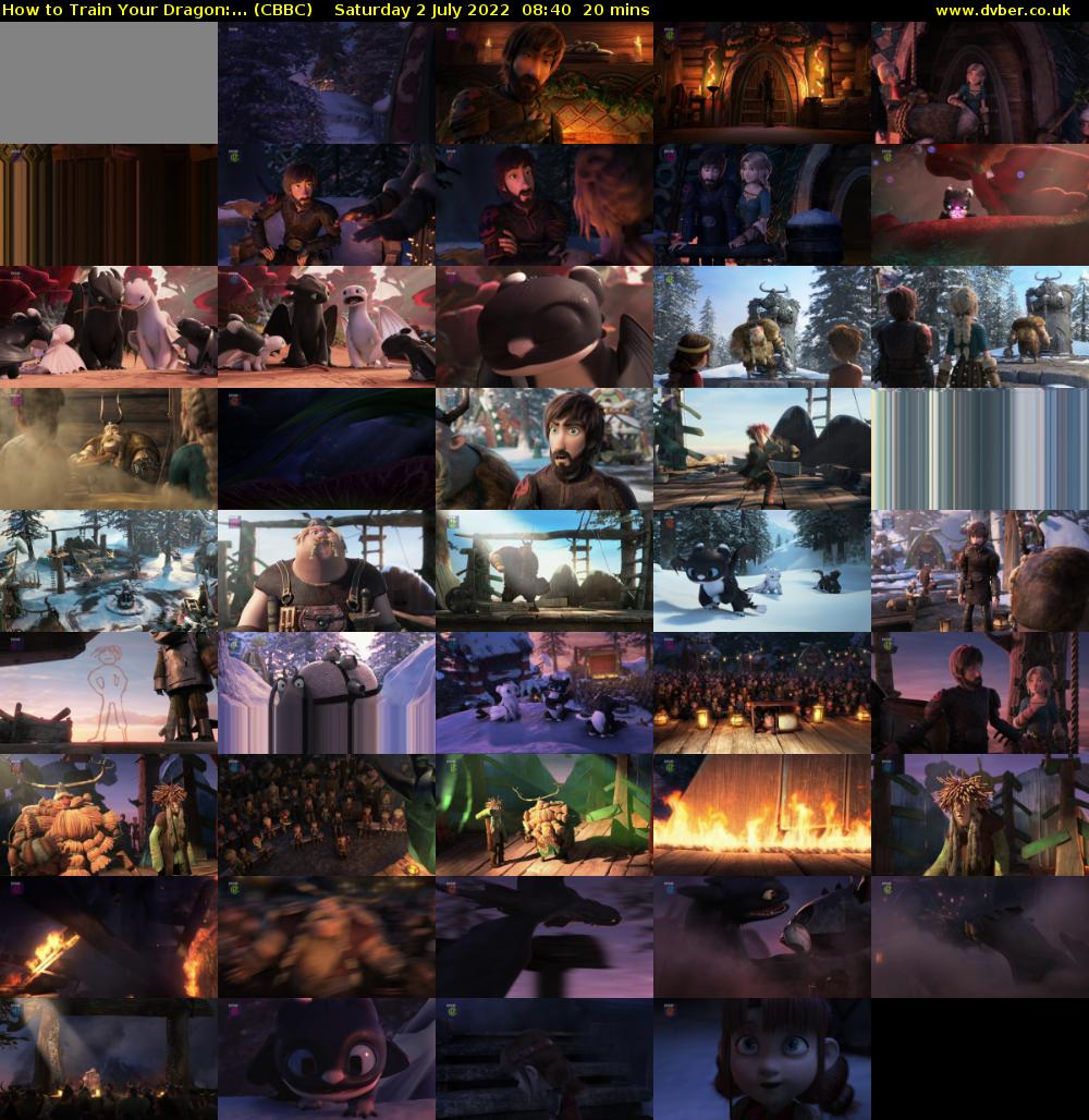 How to Train Your Dragon:... (CBBC) Saturday 2 July 2022 08:40 - 09:00