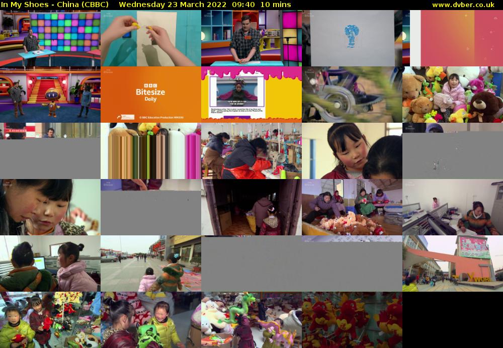 In My Shoes - China (CBBC) Wednesday 23 March 2022 09:40 - 09:50