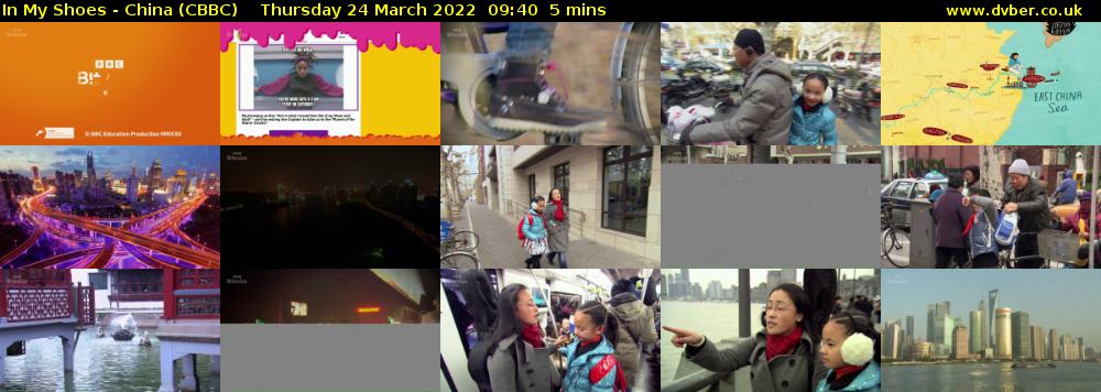 In My Shoes - China (CBBC) Thursday 24 March 2022 09:40 - 09:45