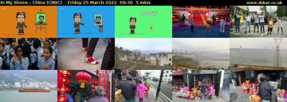 In My Shoes - China (CBBC) Friday 25 March 2022 09:40 - 09:45
