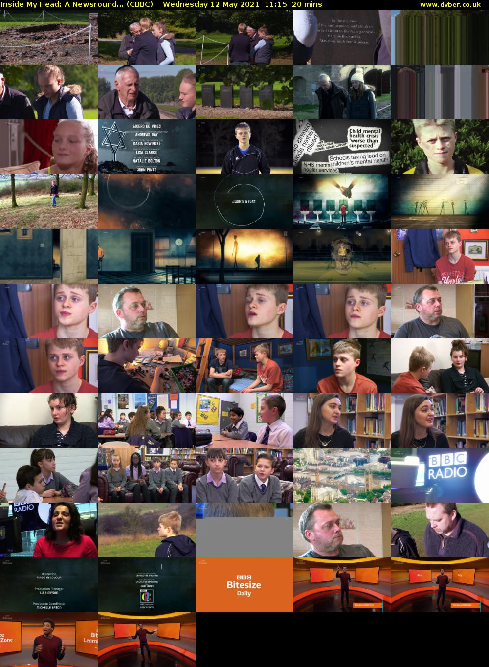 Inside My Head: A Newsround... (CBBC) Wednesday 12 May 2021 11:15 - 11:35