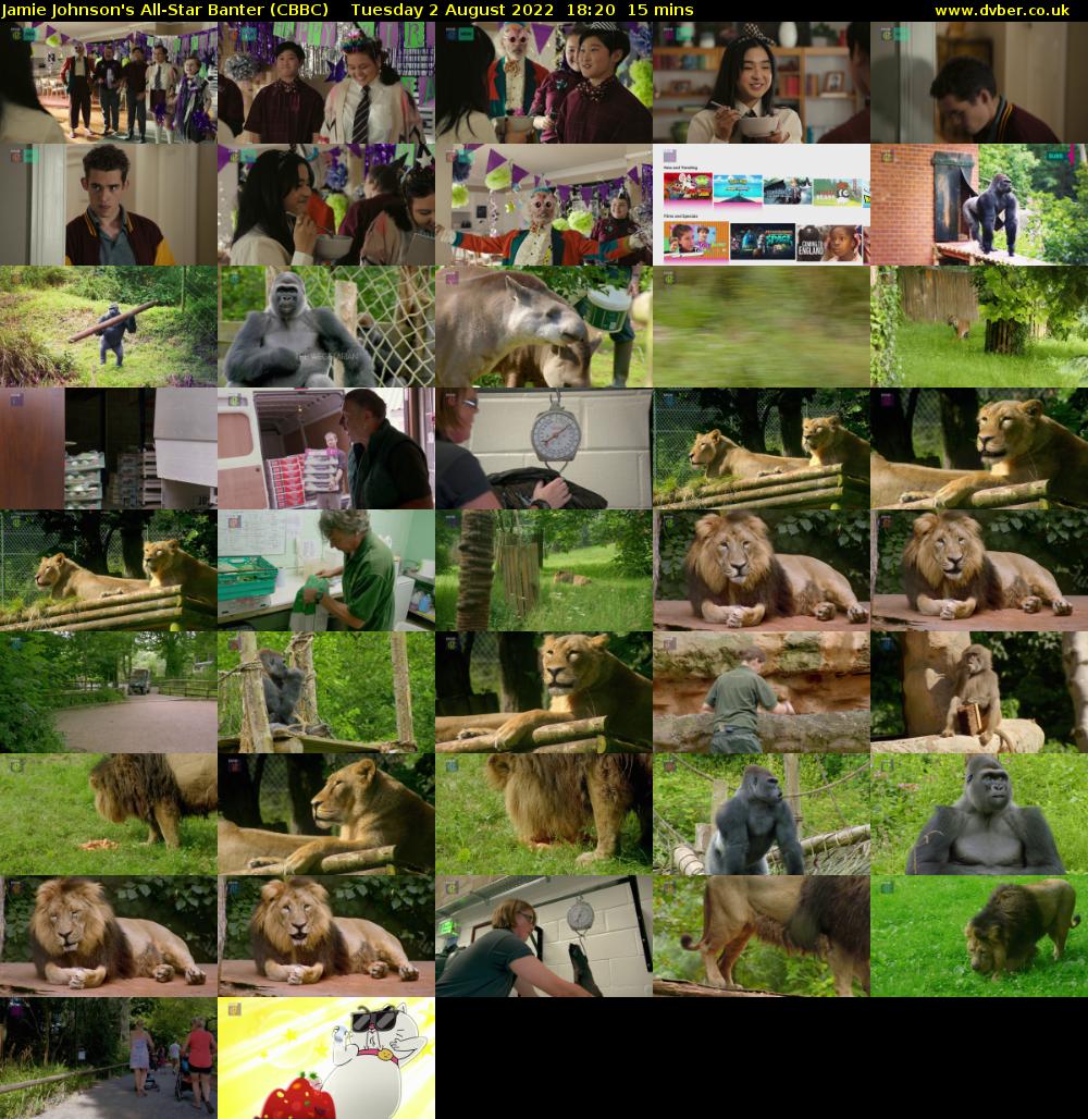 Jamie Johnson's All-Star Banter (CBBC) Tuesday 2 August 2022 18:20 - 18:35