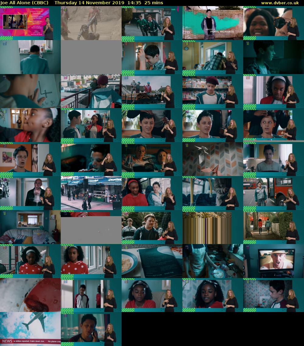 Joe All Alone (CBBC) Thursday 14 November 2019 14:35 - 15:00
