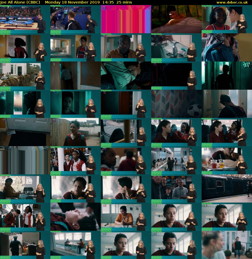 Joe All Alone (CBBC) Monday 18 November 2019 14:35 - 15:00