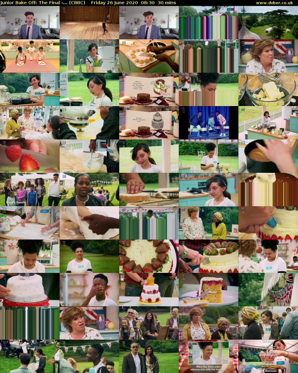 Junior Bake Off: The Final -... (CBBC) Friday 26 June 2020 08:30 - 09:00