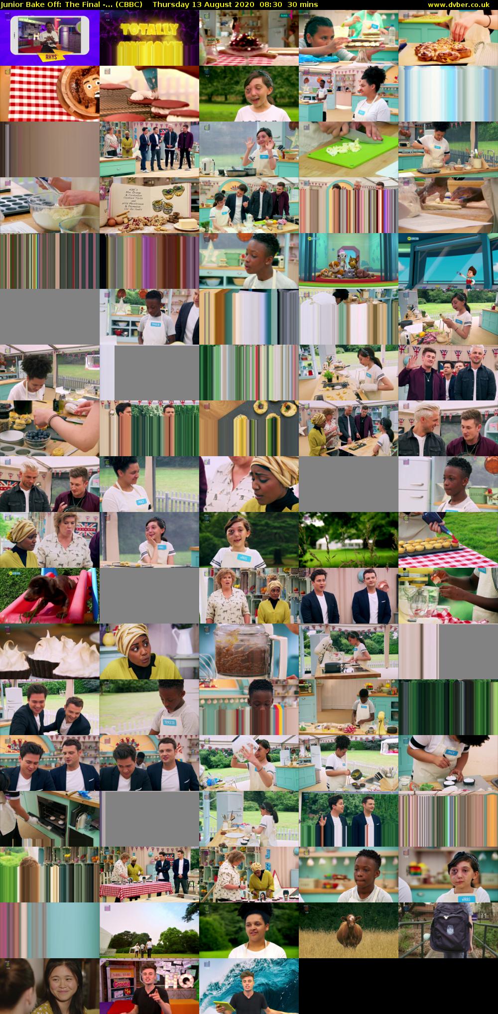 Junior Bake Off: The Final -... (CBBC) Thursday 13 August 2020 08:30 - 09:00