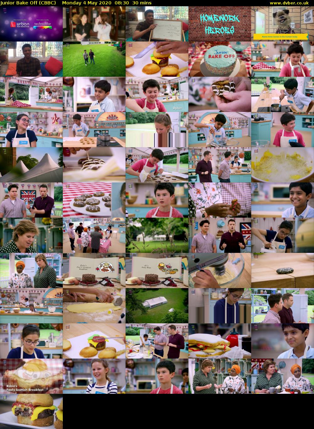 Junior Bake Off (CBBC) Monday 4 May 2020 08:30 - 09:00