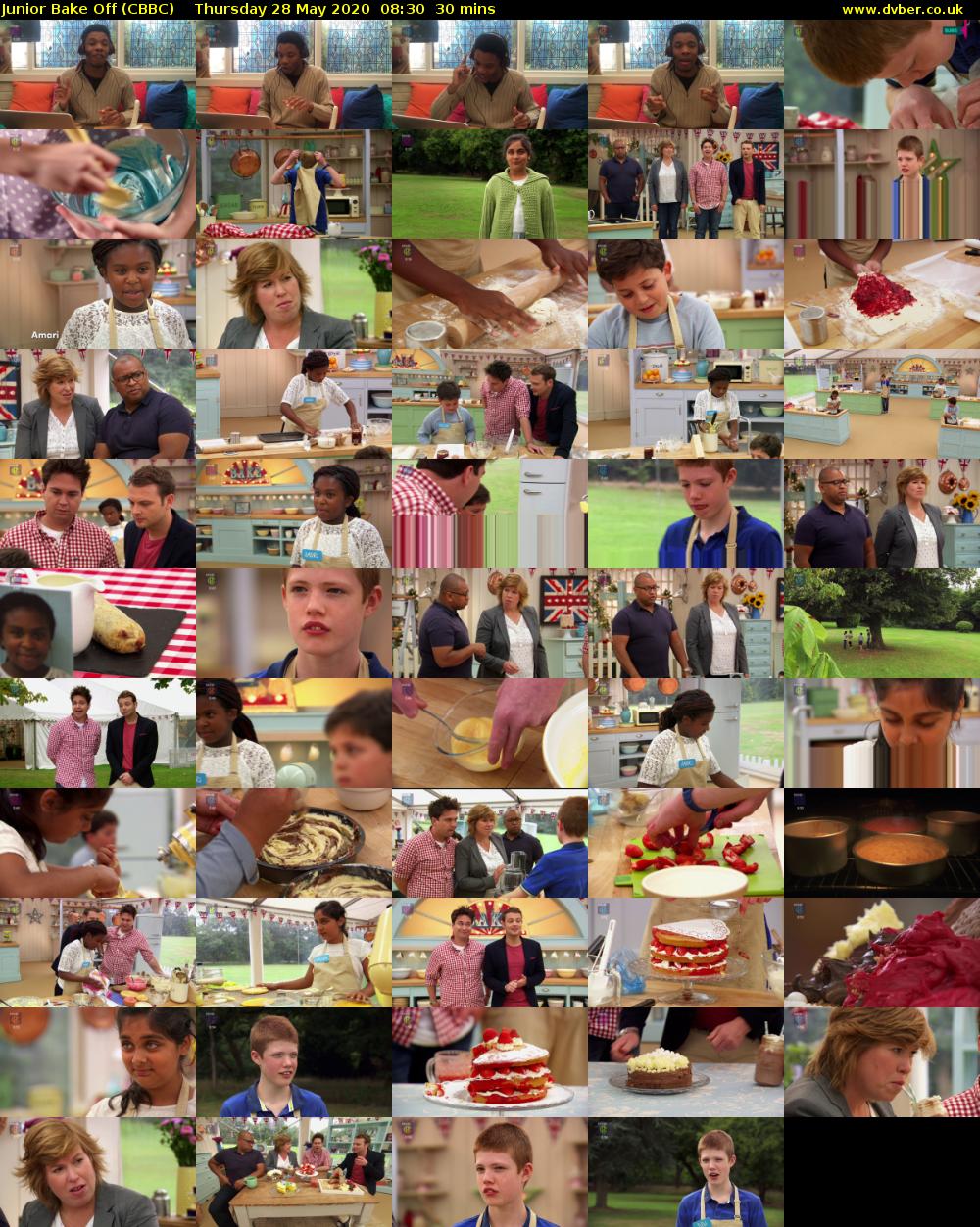 Junior Bake Off (CBBC) Thursday 28 May 2020 08:30 - 09:00