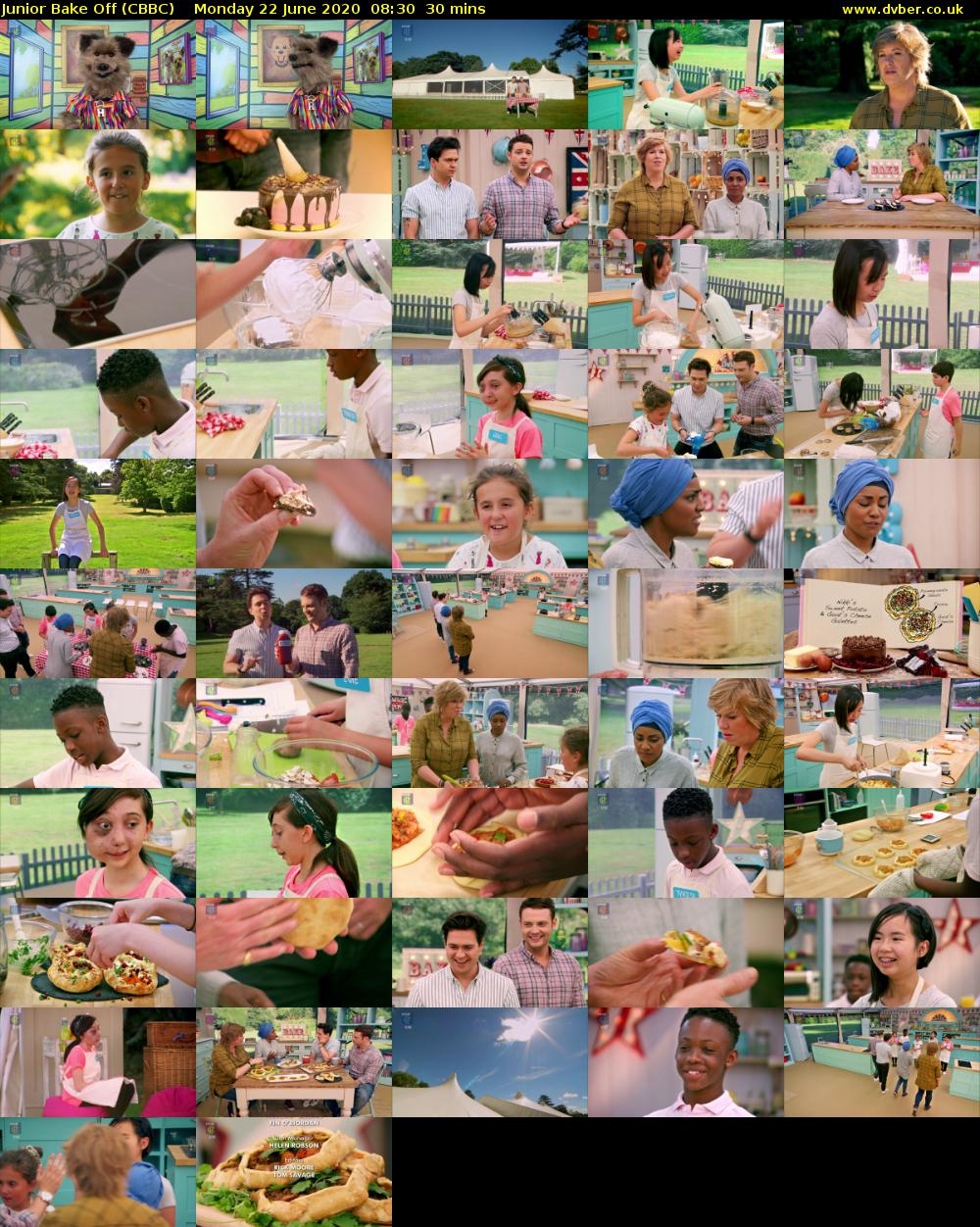 Junior Bake Off (CBBC) Monday 22 June 2020 08:30 - 09:00