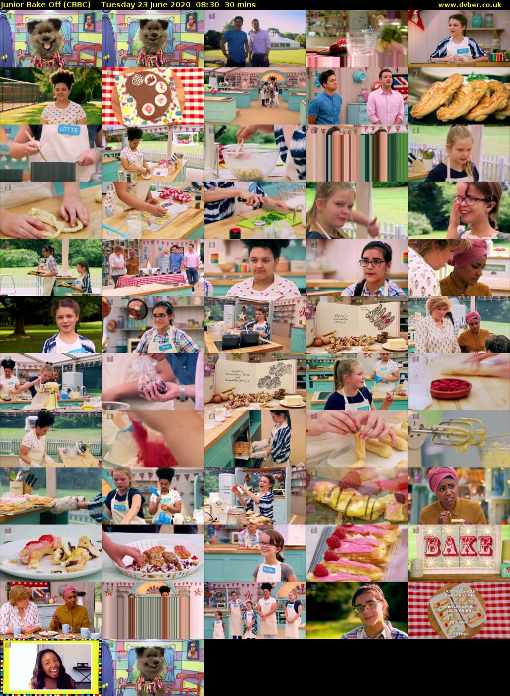 Junior Bake Off (CBBC) Tuesday 23 June 2020 08:30 - 09:00