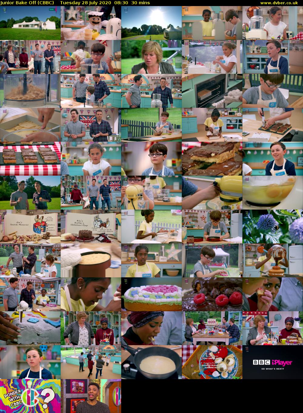 Junior Bake Off (CBBC) Tuesday 28 July 2020 08:30 - 09:00