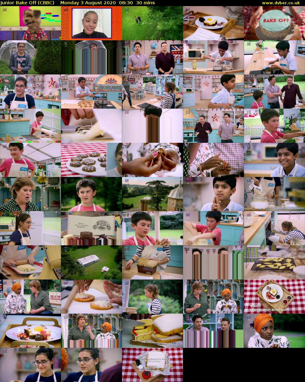 Junior Bake Off (CBBC) Monday 3 August 2020 08:30 - 09:00