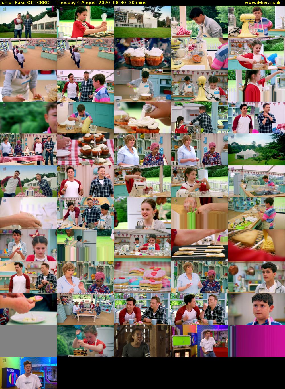 Junior Bake Off (CBBC) Tuesday 4 August 2020 08:30 - 09:00