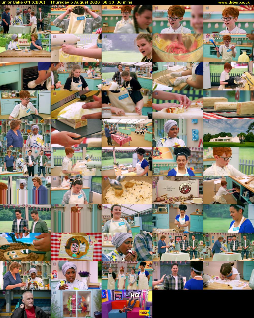 Junior Bake Off (CBBC) Thursday 6 August 2020 08:30 - 09:00