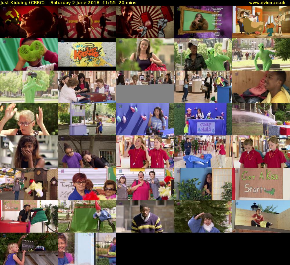 Just Kidding (CBBC) Saturday 2 June 2018 11:55 - 12:15