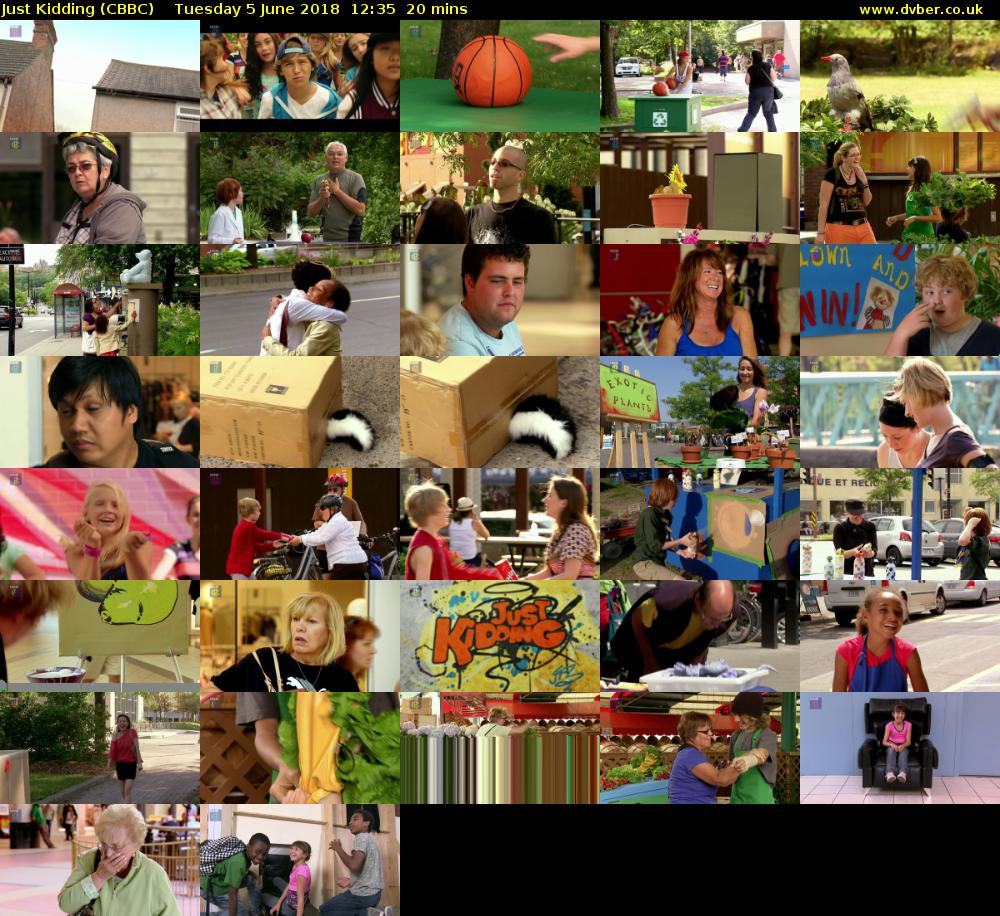 Just Kidding (CBBC) Tuesday 5 June 2018 12:35 - 12:55