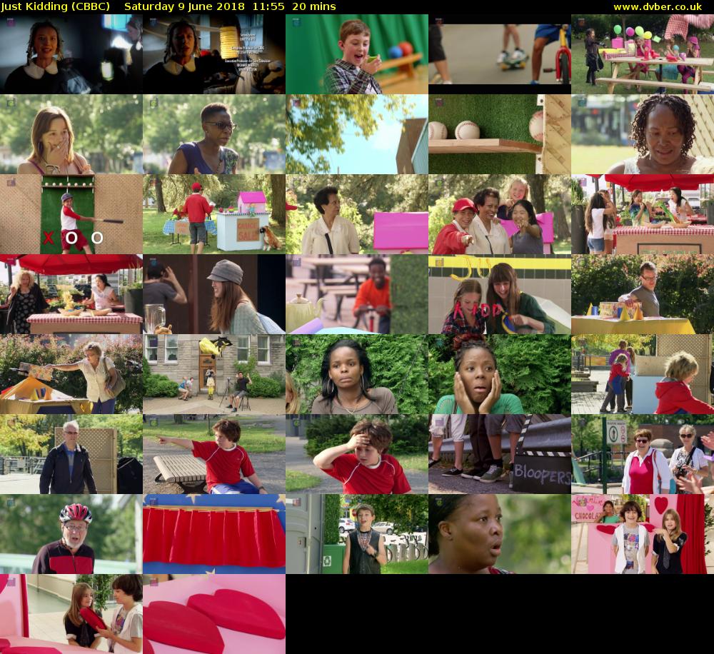 Just Kidding (CBBC) Saturday 9 June 2018 11:55 - 12:15