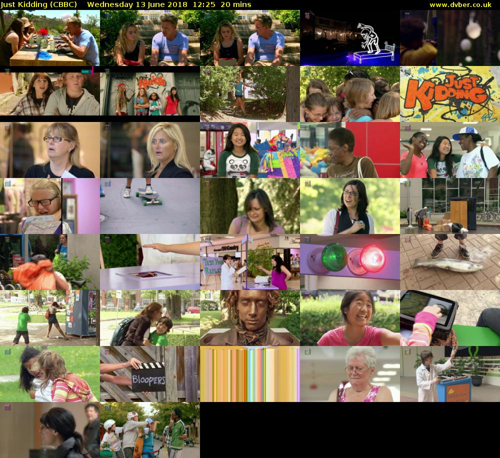 Just Kidding (CBBC) Wednesday 13 June 2018 12:25 - 12:45