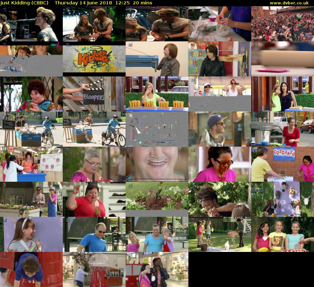 Just Kidding (CBBC) Thursday 14 June 2018 12:25 - 12:45