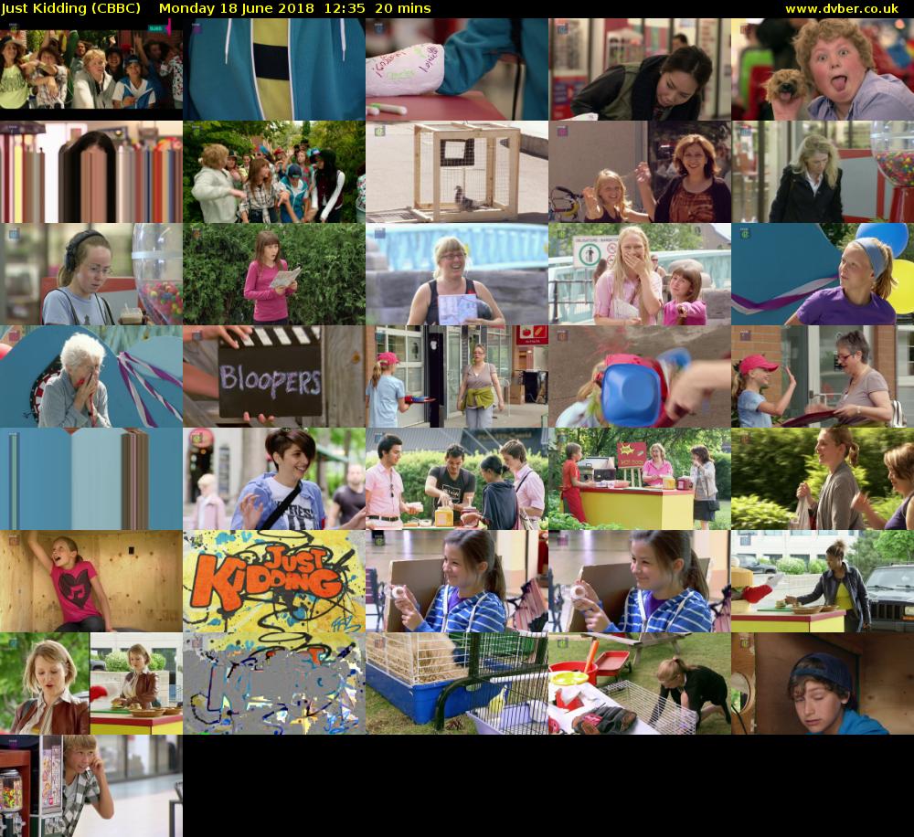 Just Kidding (CBBC) Monday 18 June 2018 12:35 - 12:55