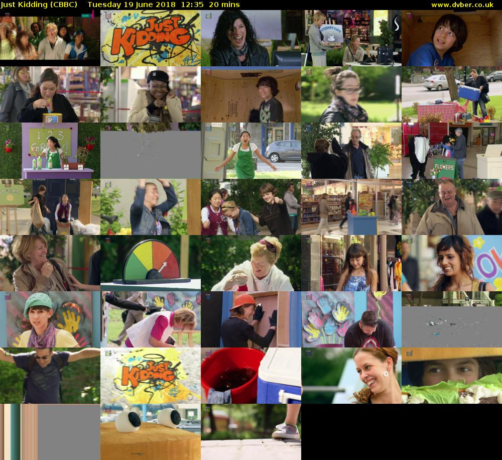 Just Kidding (CBBC) Tuesday 19 June 2018 12:35 - 12:55