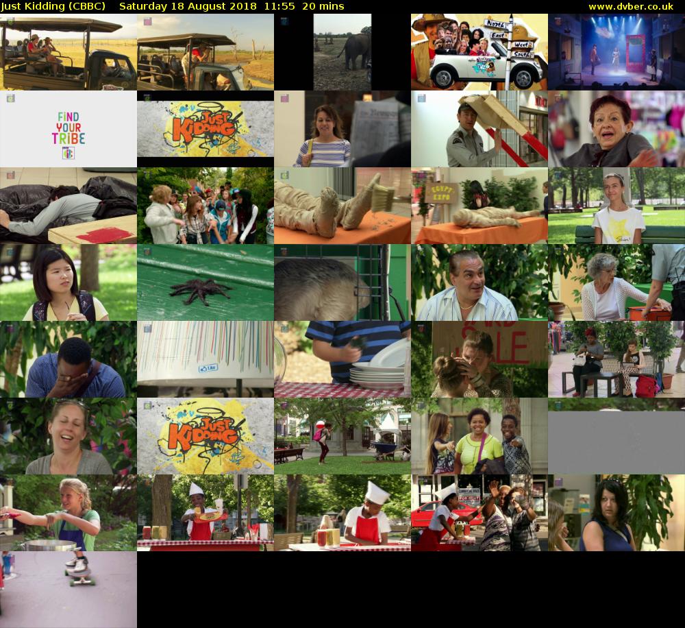 Just Kidding (CBBC) Saturday 18 August 2018 11:55 - 12:15