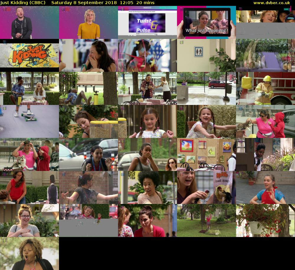 Just Kidding (CBBC) Saturday 8 September 2018 12:05 - 12:25