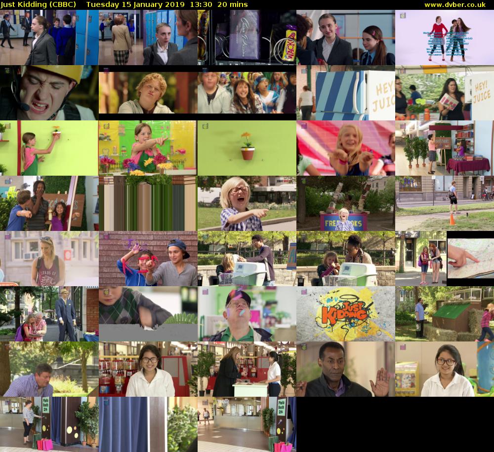 Just Kidding (CBBC) Tuesday 15 January 2019 13:30 - 13:50