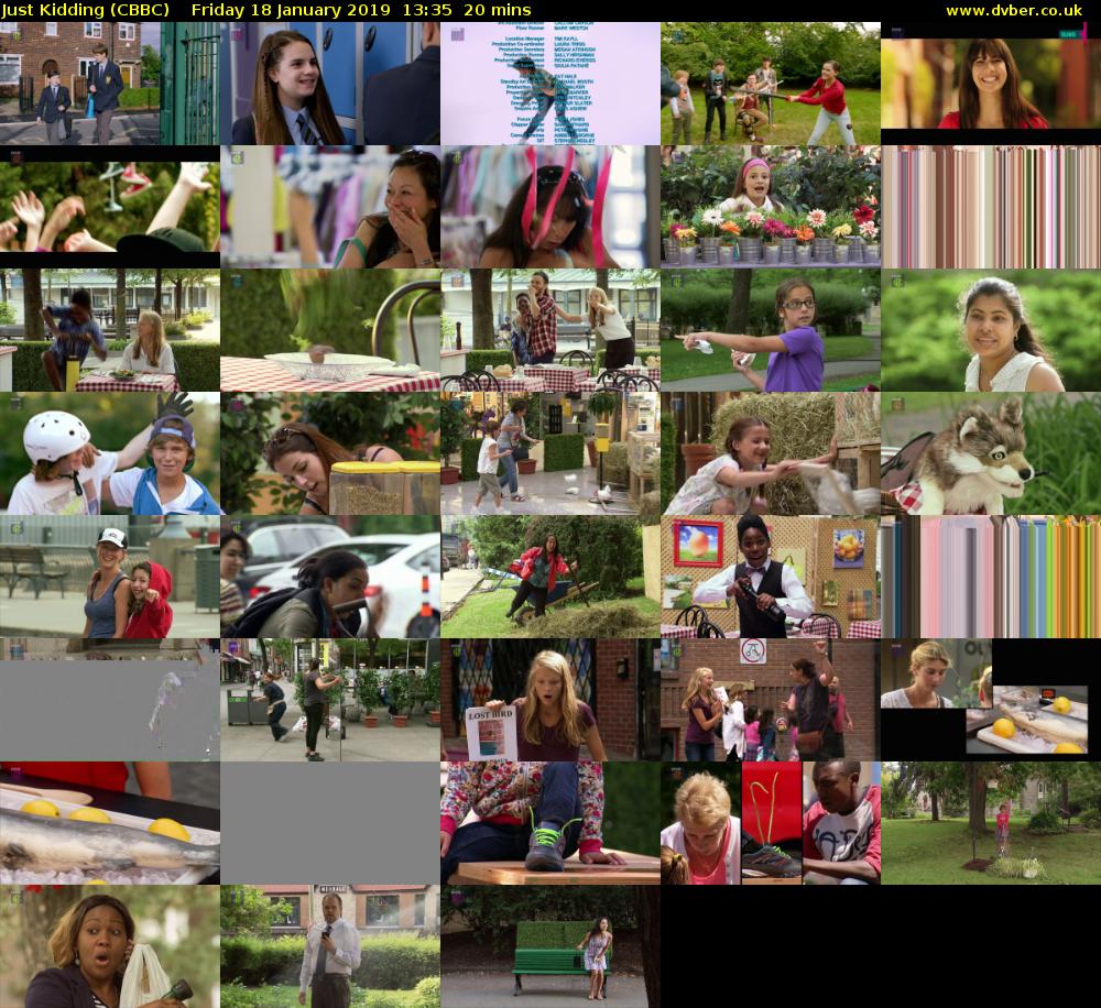 Just Kidding (CBBC) Friday 18 January 2019 13:35 - 13:55