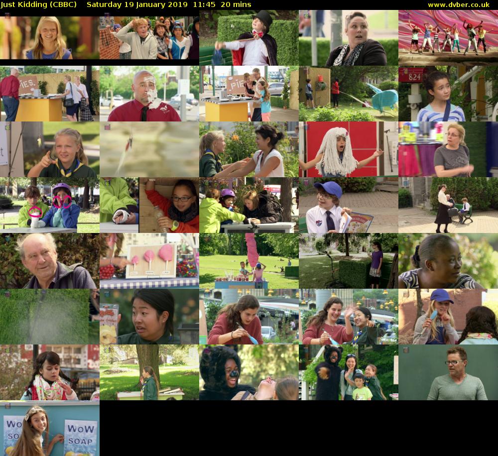 Just Kidding (CBBC) Saturday 19 January 2019 11:45 - 12:05