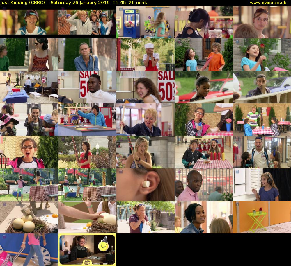 Just Kidding (CBBC) Saturday 26 January 2019 11:45 - 12:05