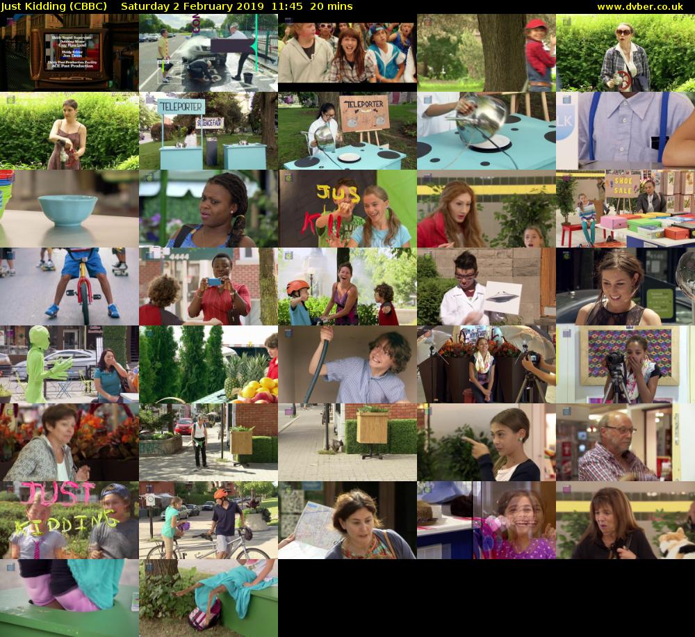 Just Kidding (CBBC) Saturday 2 February 2019 11:45 - 12:05