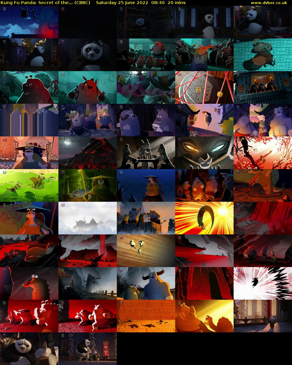 Kung Fu Panda: Secret of the... (CBBC) Saturday 25 June 2022 08:40 - 09:00