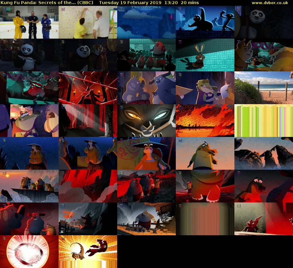 Kung Fu Panda: Secrets of the... (CBBC) Tuesday 19 February 2019 13:20 - 13:40