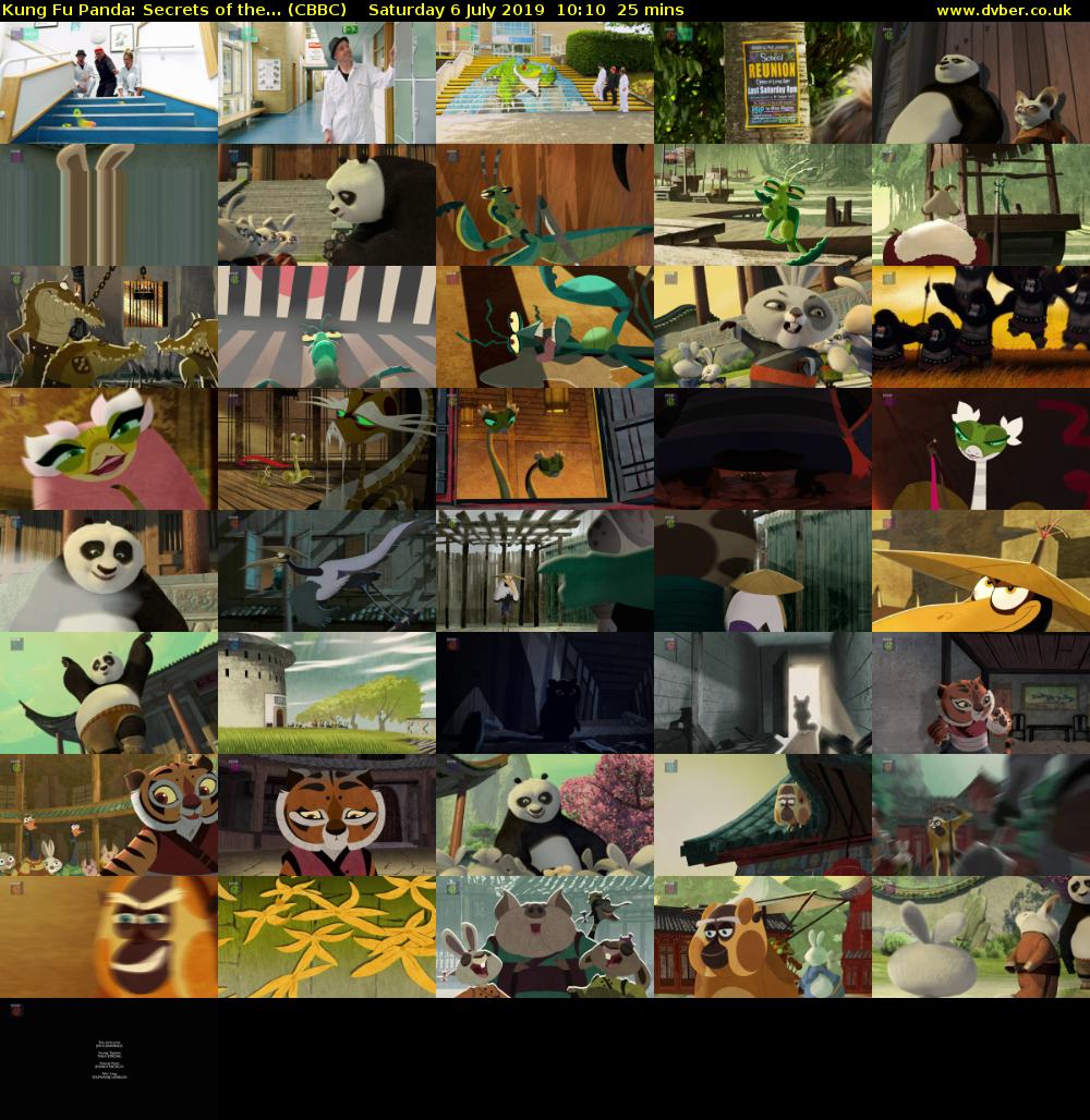 Kung Fu Panda: Secrets of the... (CBBC) Saturday 6 July 2019 10:10 - 10:35