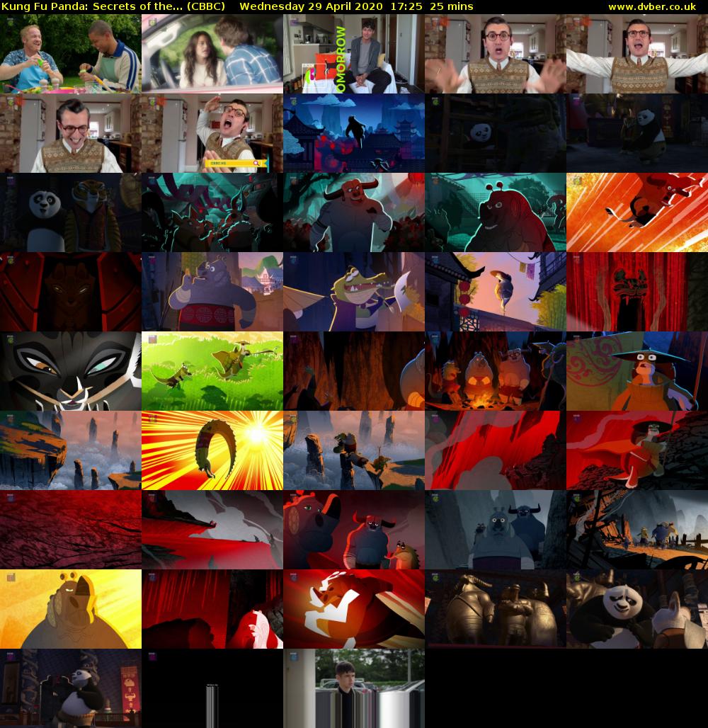 Kung Fu Panda: Secrets of the... (CBBC) Wednesday 29 April 2020 17:25 - 17:50