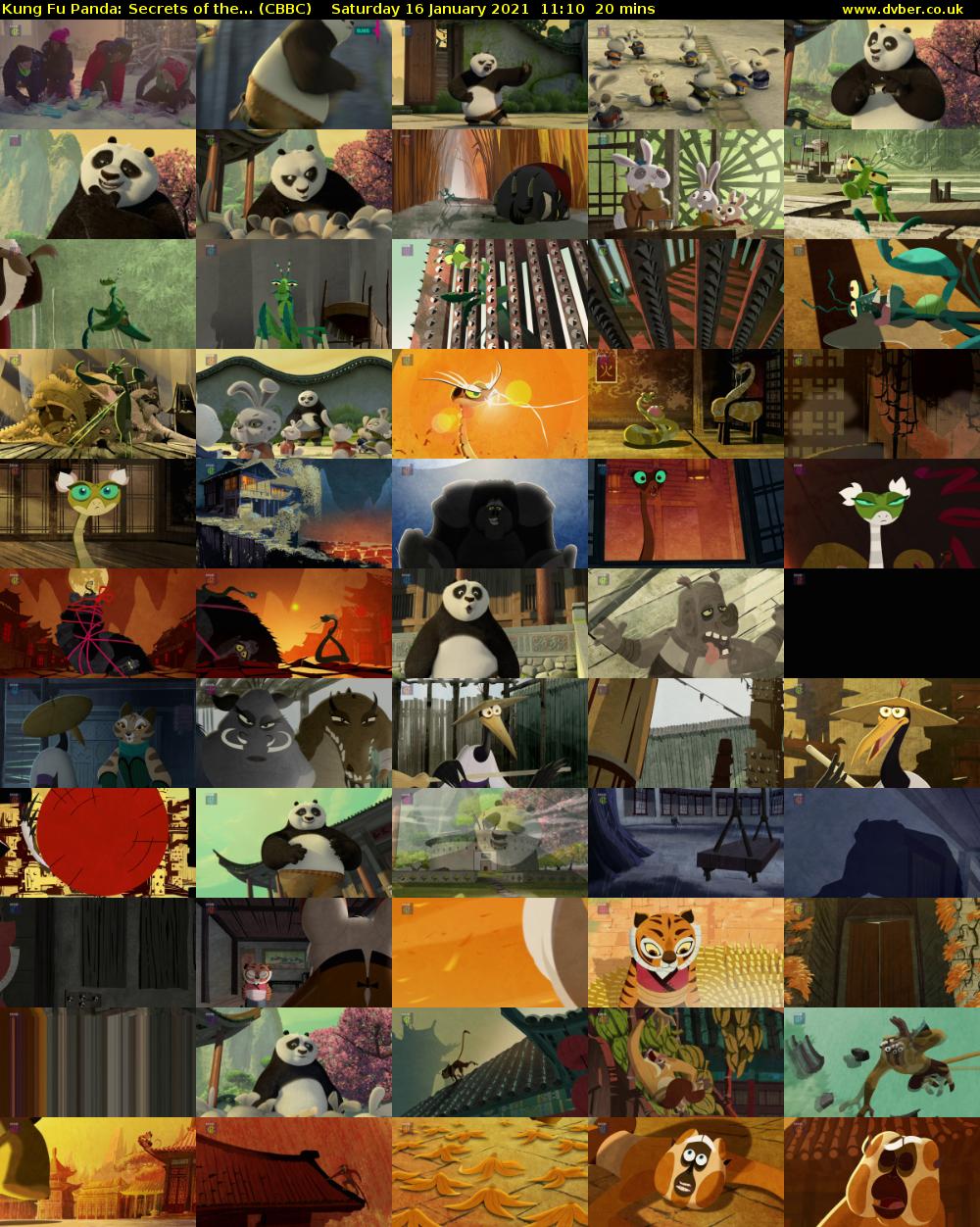 Kung Fu Panda: Secrets of the... (CBBC) Saturday 16 January 2021 11:10 - 11:30