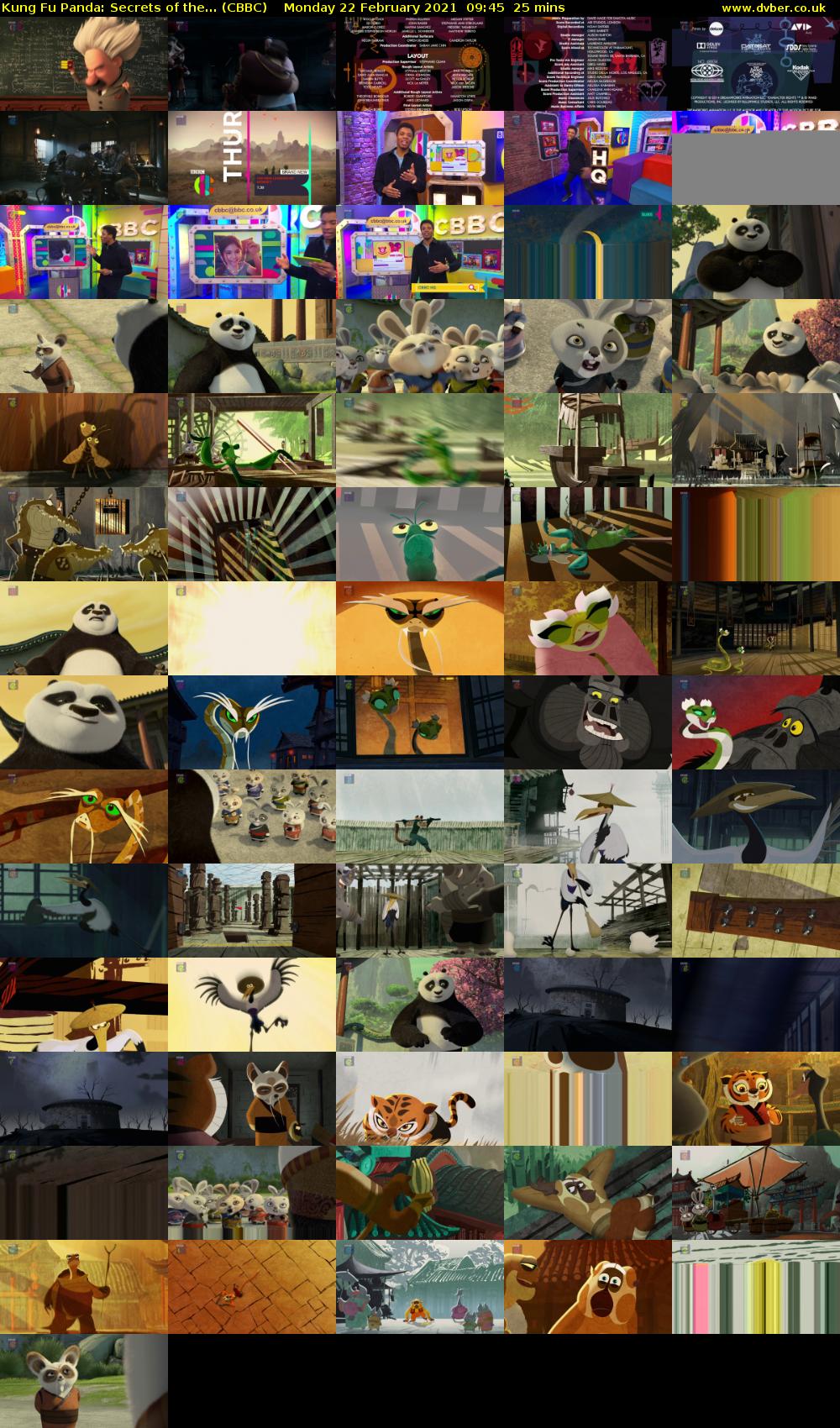 Kung Fu Panda: Secrets of the... (CBBC) Monday 22 February 2021 09:45 - 10:10