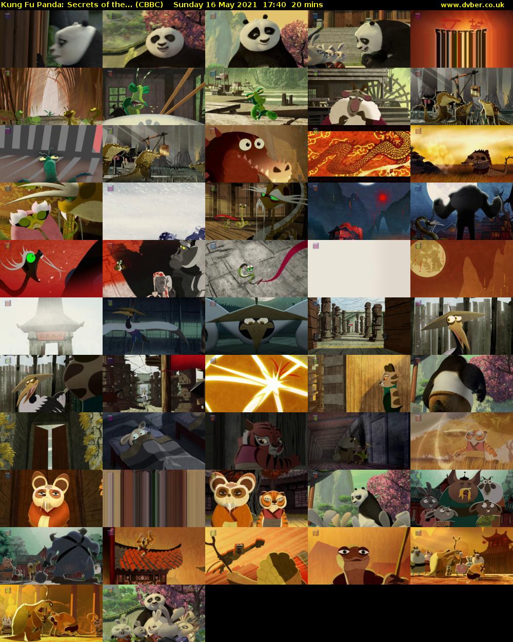 Kung Fu Panda: Secrets of the... (CBBC) Sunday 16 May 2021 17:40 - 18:00