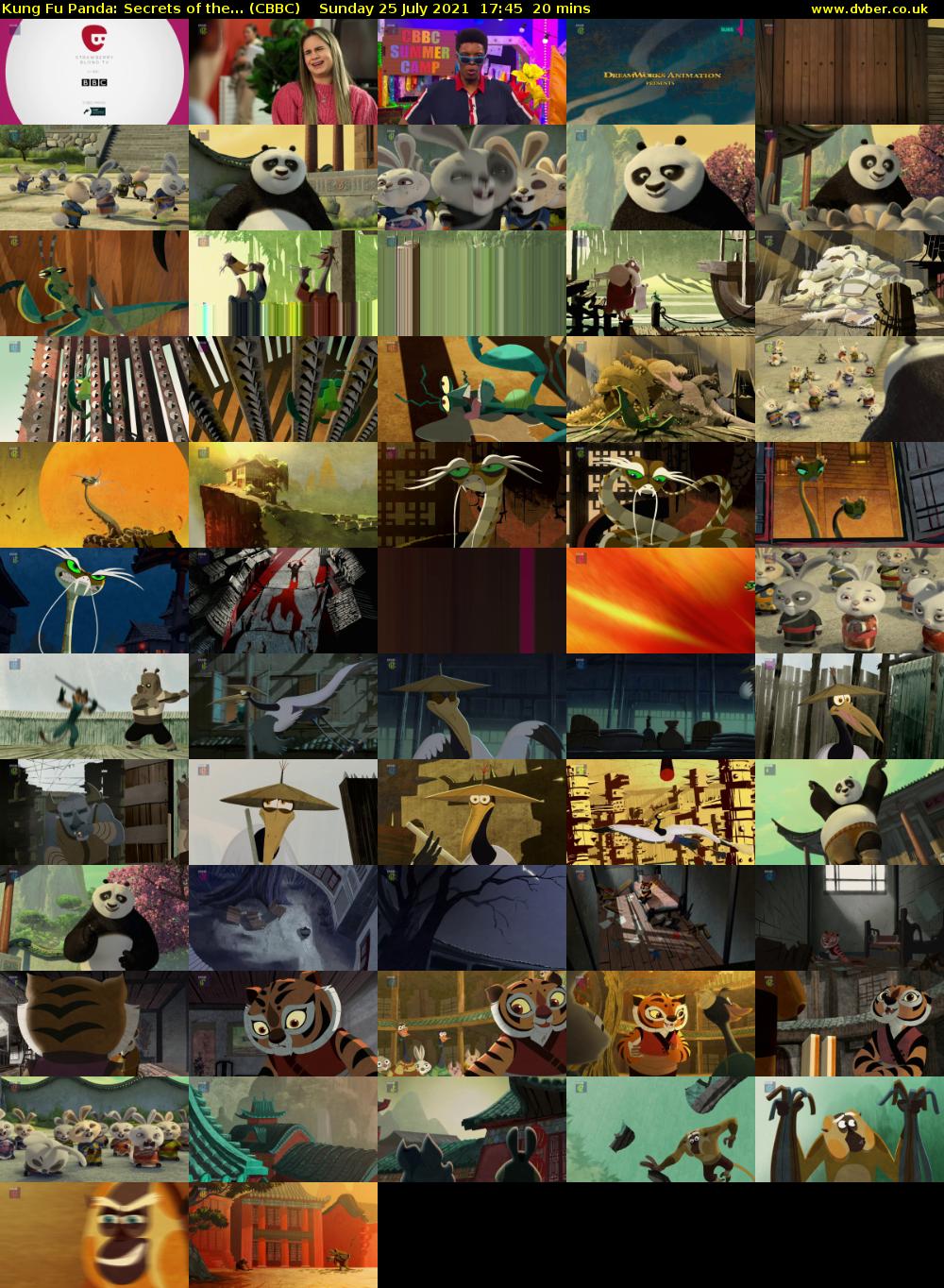 Kung Fu Panda: Secrets of the... (CBBC) Sunday 25 July 2021 17:45 - 18:05
