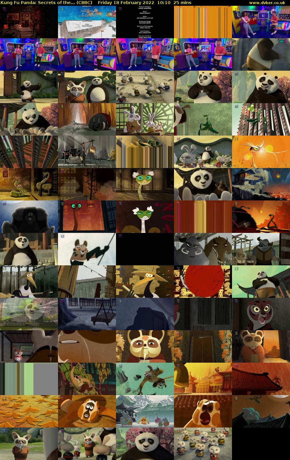 Kung Fu Panda: Secrets of the... (CBBC) Friday 18 February 2022 10:10 - 10:35