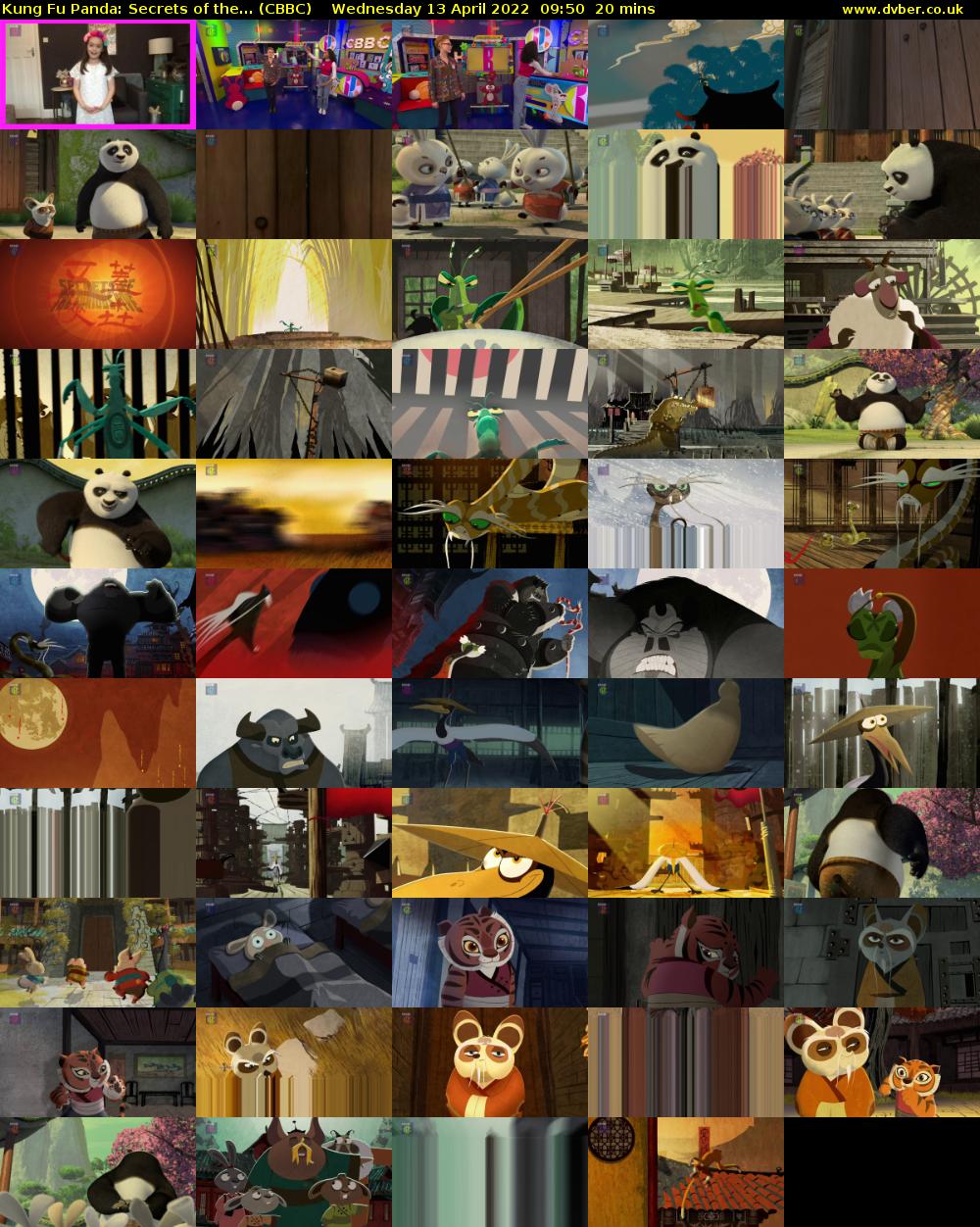 Kung Fu Panda: Secrets of the... (CBBC) Wednesday 13 April 2022 09:50 - 10:10